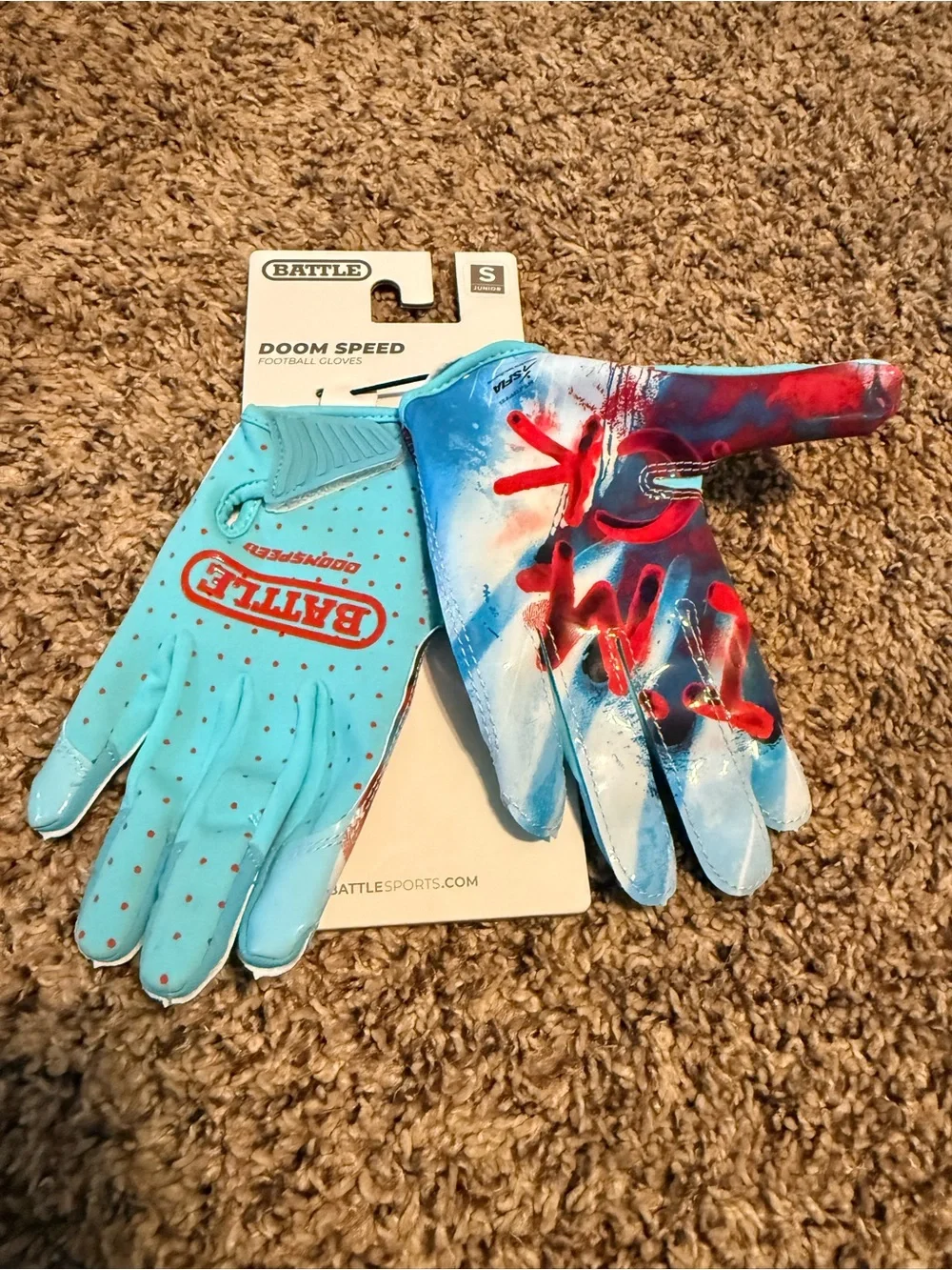 Battle Youth Football Gloves - NWT